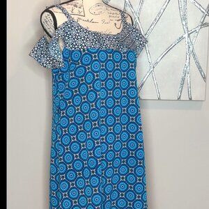 Blue Geometric Summer Dress